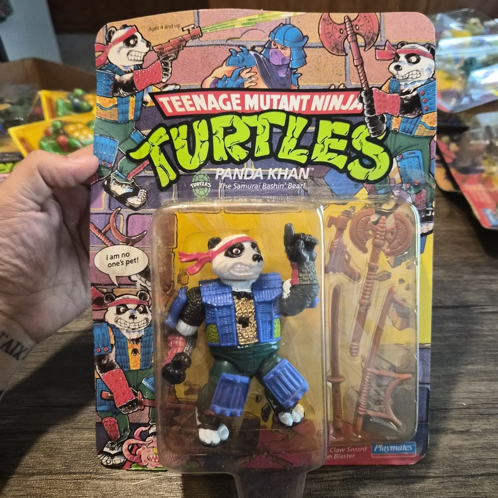 1990 TMNT Panda Khan Playmates Action Figure MOC Vintage Sealed Complete...
